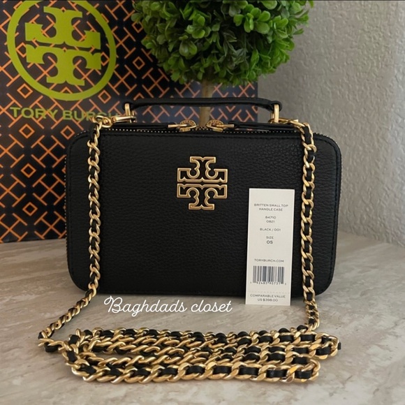 New , tory burch britten small top handle case crossbody - Picture 3 of 15